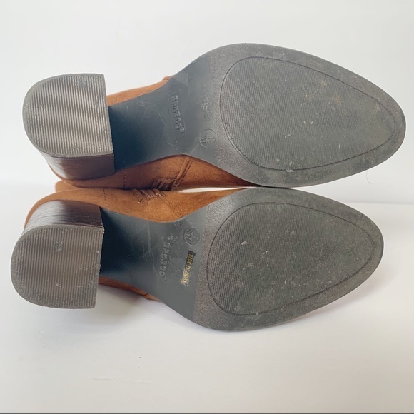 Bamboo Heel Brown Suede Boots Chestnut Color Sz‎ 7 - Picture 6 of 10